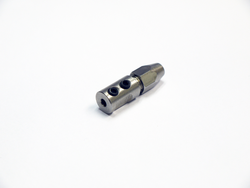 (image for) Flex Collet for 1/8" Un-Thread Motor Shaft to 1/8" Cable Shaft